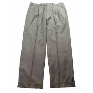 Ralph Ralph Lauren Chino Pants Mens 38x32 Beige Pleated 100%‎ Cotton Preppy